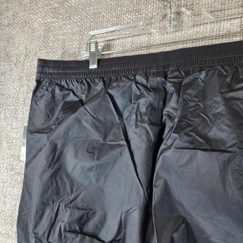 Eddie Bauer Cloud Cap Rain Pant Mens XLT Black Zip Pockets Adjustable Cuffs NWT